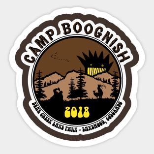 CAMP BOOGNISH (Brown/Yellow) Sticker